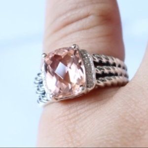 David Yurman Morganite Ring size 5.5